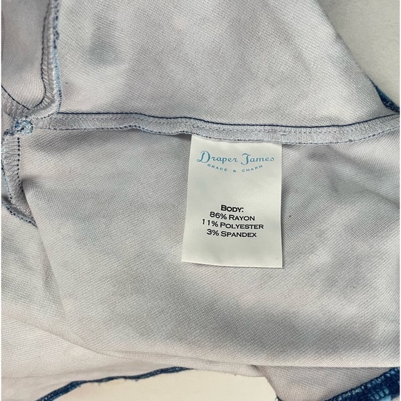 Draper James Grotto V Neck Flutter Sleeve Floral Dress in Blue‎ Size 3X - Picture 7 of 8